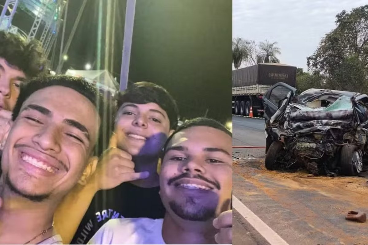 Amigos morrem em acidente entre carro e carreta após saída de festa no MS