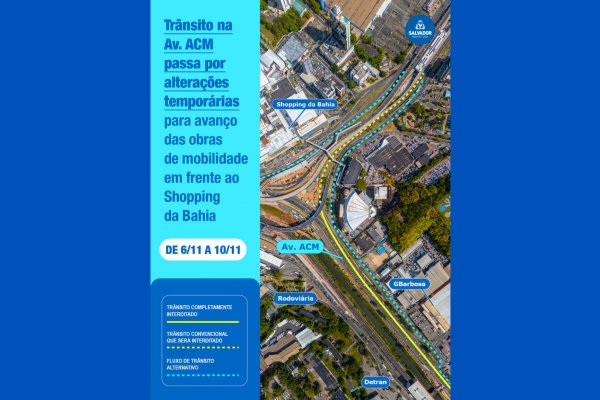 [Alterações no trânsito na Avenida ACM seguem até primeiro domingo do Enem; confira as mudanças]