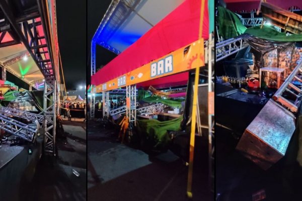 [Estrutura de camarote cai e seis pessoas ficam feridas em Itajaí (SC)]