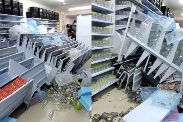 [Prateleiras de loja desabam e deixam funcionárias feridas em Conceição do Coité]