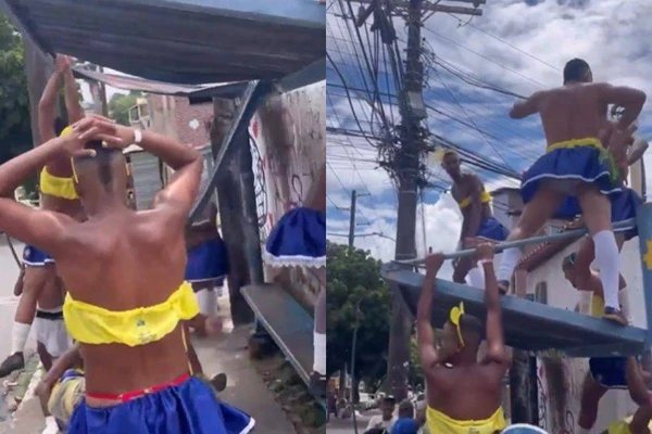 [Vídeo: ponto de ônibus desaba após festa de integrantes de ‘baba de saia’ em Salvador]