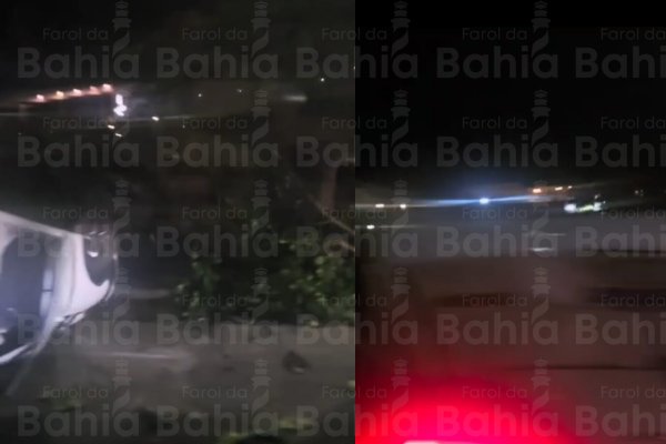 [Vídeo: Acidente com capotamento é registrado na Av. Santos Dumont, em Lauro de Freitas]