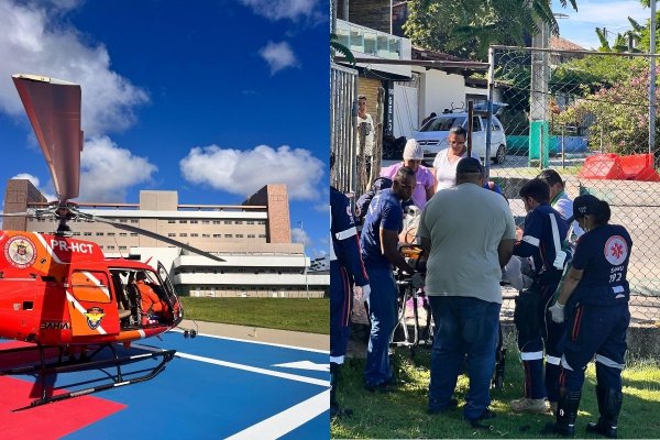 [Paciente com AVC é resgatado por helicóptero dos bombeiros no Recôncavo Baiano]