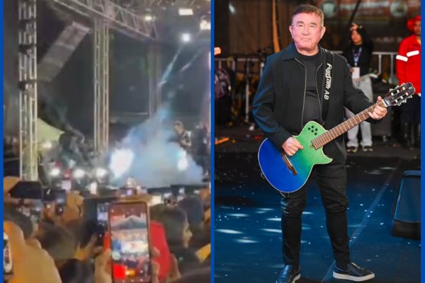 [Vídeo: palco desaba parcialmente em show de Amado Batista na Bahia]