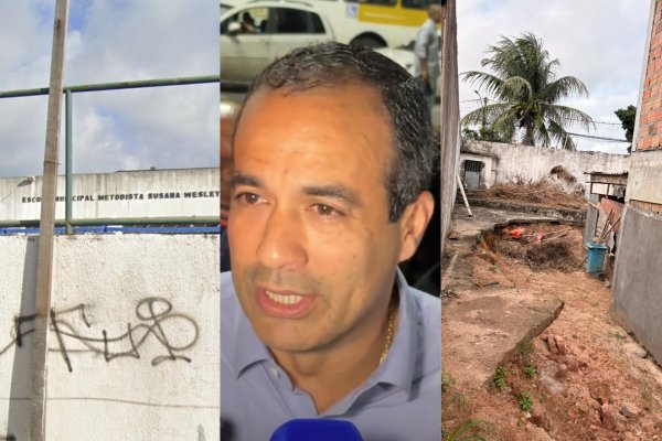 [Vídeo: Após 3 anos, prefeitura não termina reforma e alunos sofrem em escola da Boca do Rio]