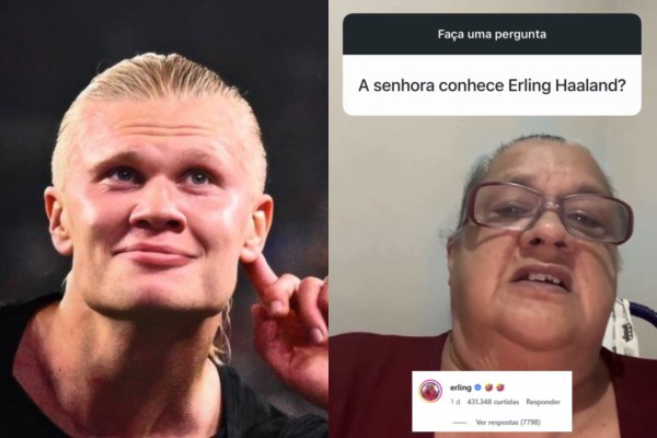[Vídeo: Idosa brasileira viraliza após dificuldade para pronunciar nome de Haaland e recebe comentário do jogador]