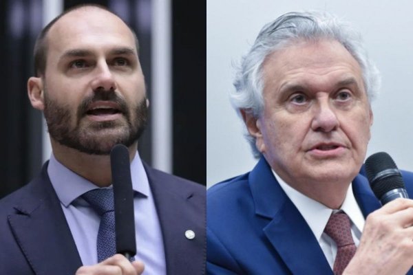 [Eduardo Bolsonaro responde crítica de Caiado sobre green card]