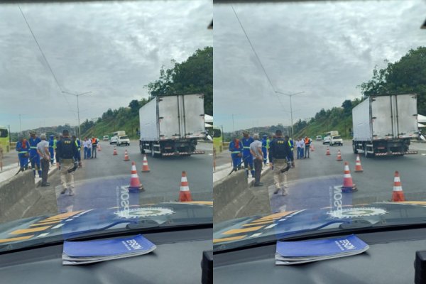 [BR-324 tem nova interdição parcial para reparo em área de cratera]