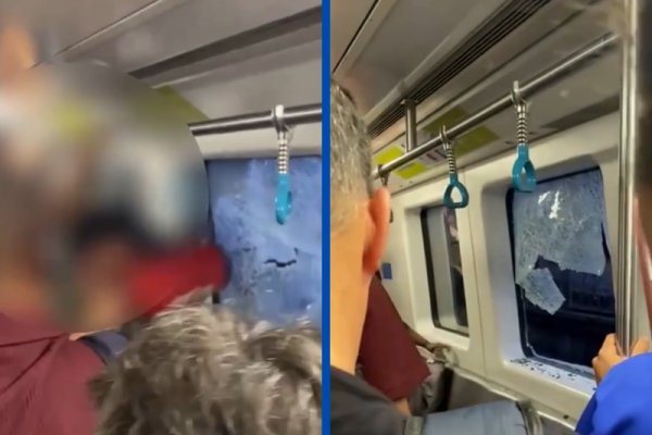 [Vídeo: homem quebra janelas do metrô após mais de uma hora de espera durante ventania no Rio ]