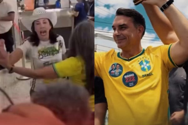 [Vídeo: Chegada de Flávio Bolsonaro a Vitória da Conquista tem bate-boca e gritos de ‘fora, prefeita’; entenda]