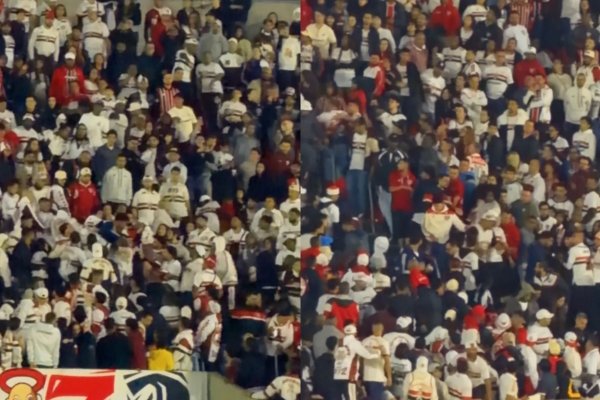 [Vídeo: torcedor do Santos é agredido por torcida organizada do São Paulo durante partida do Campeonato Brasileiro]