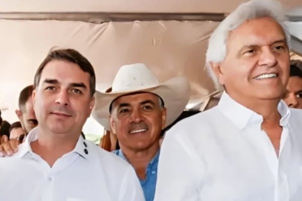 [Ronaldo Caiado declara apoio a Flávio Bolsonaro no segundo turno das eleições ]