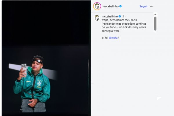 [MC Cabelinho acusa Meta de derrubar vídeo do Revelando em que critica Flávio Bolsonaro]