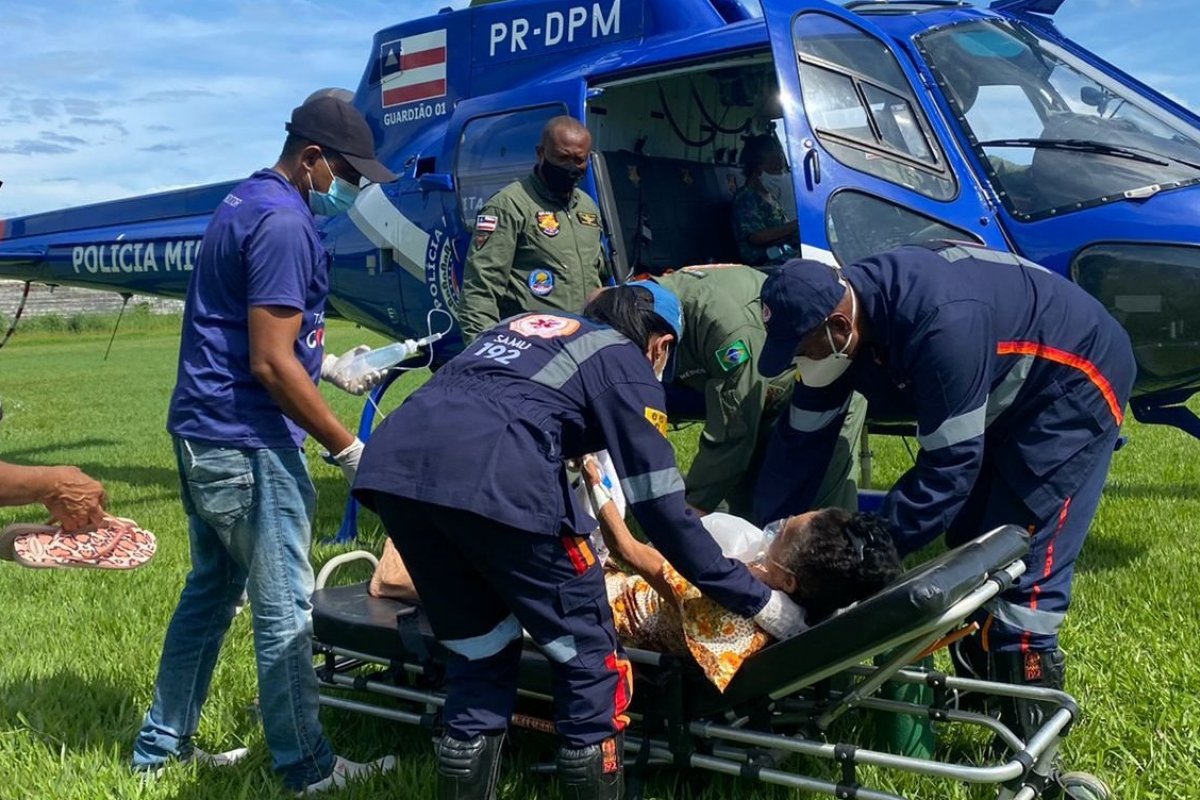 Quatro idosas com insuficiência respiratória são socorridas por suporte aéreo em Itabuna