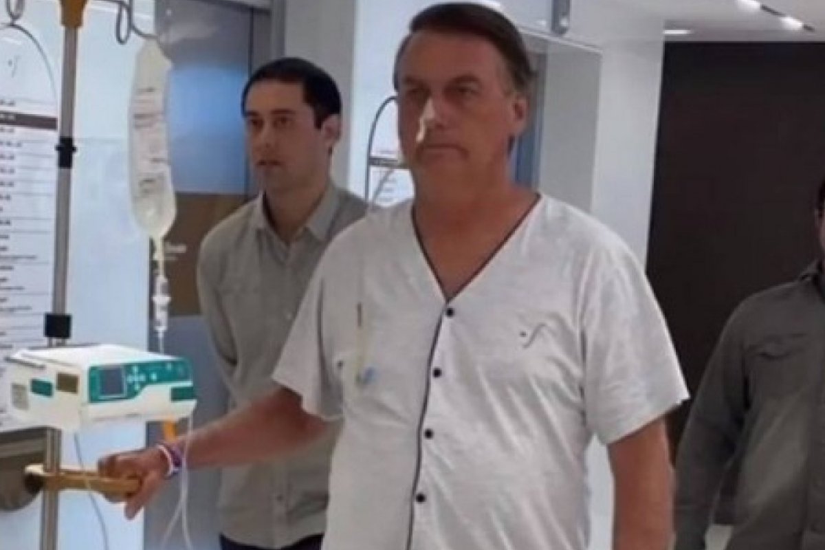 Michelle posta primeira foto de Bolsonaro fora do leito em hospital