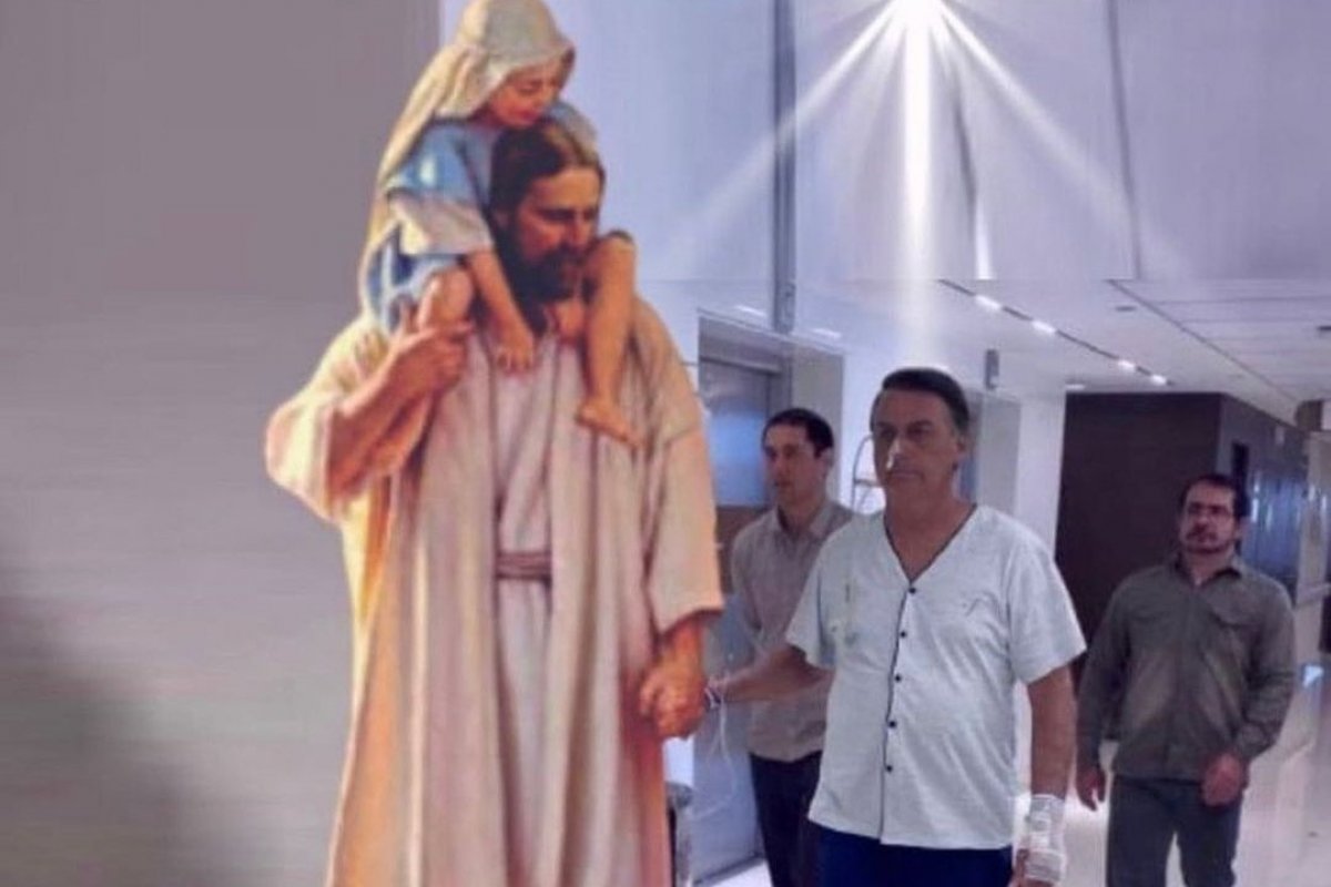 Regina Duarte posta foto de Bolsonaro com Jesus