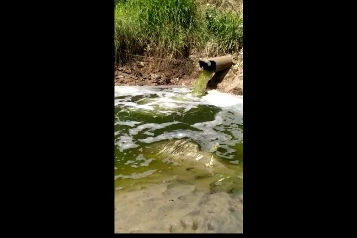 Vídeo: homem denuncia escoamento de esgoto no Rio Pojuca, na Bahia