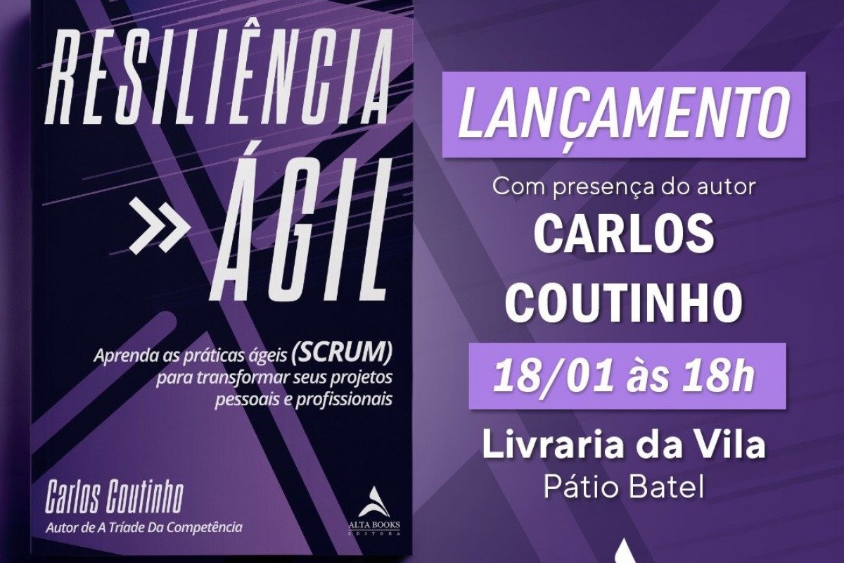 Carlos Coutinho lança sua segunda obra: Resiliência Ágil