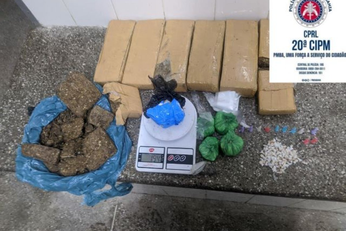 Policiais da 20ª CIPM prendem trio com drogas em Santo Amaro