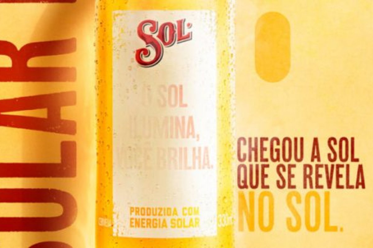 Garrafa de cerveja mostra mensagens quando exposta à luz solar