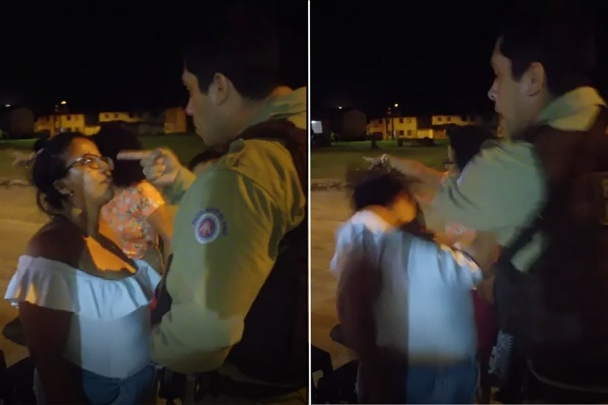 Vídeo: PM dá tapa no rosto de mulher no sul da Bahia