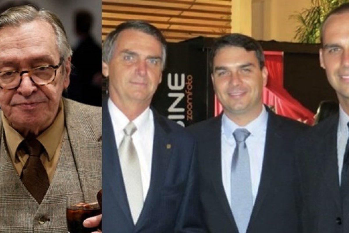 Presidente Bolsonaro e seus filhos lamentam a morte de Olavo de Carvalho