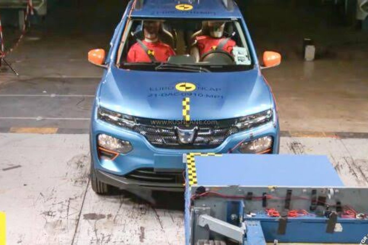 Kwid elétrico vai mal em teste de colisão antes de chegar ao Brasil 