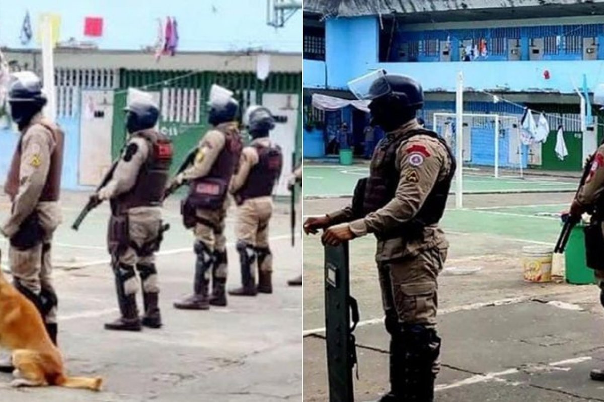 Polícia apreende 13 celulares, facas e drogas durante revista no presídio da Mata Escura