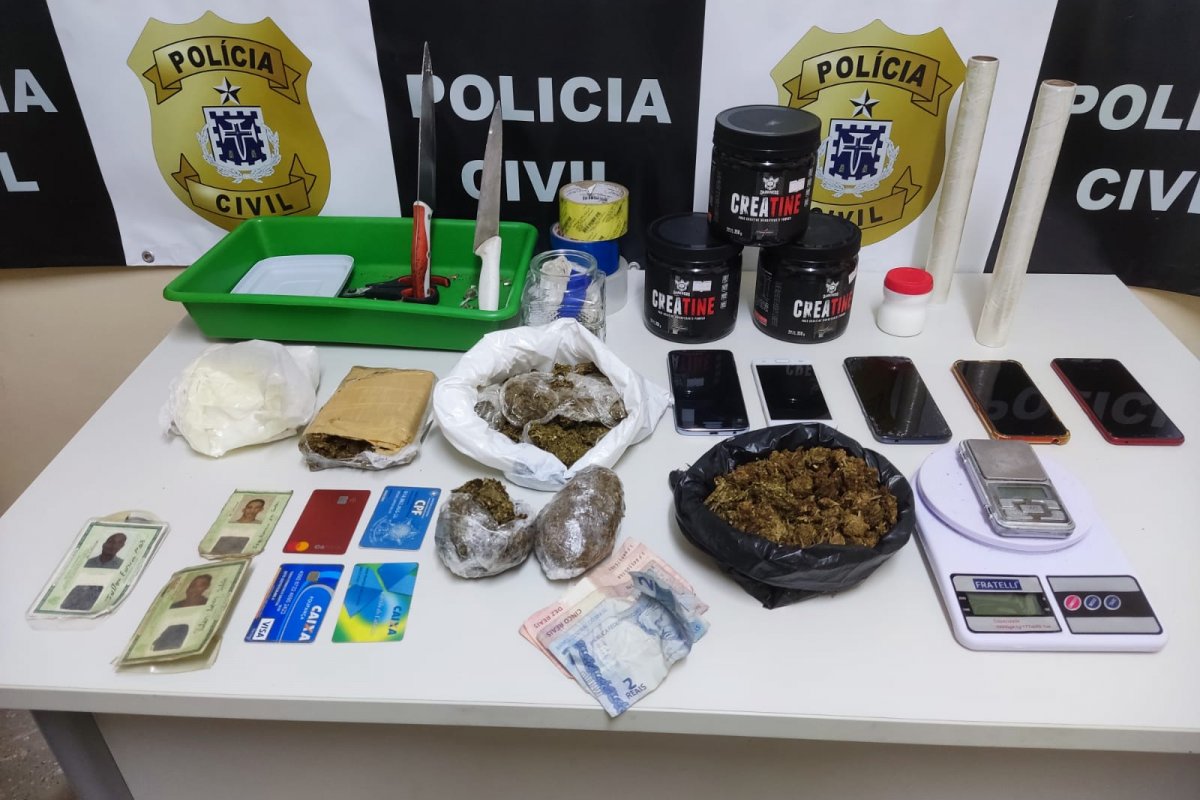 Trio é preso por envolvimento no tráfico de drogas em Itabuna