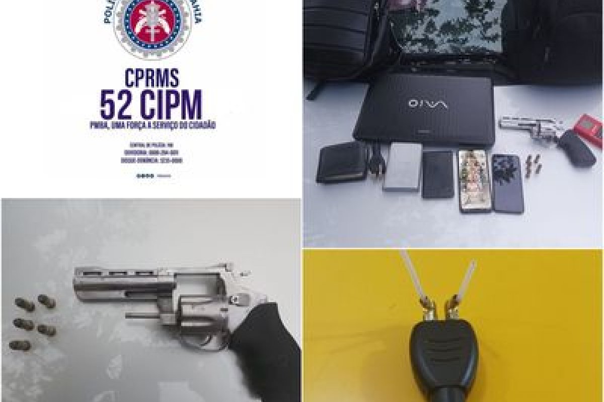 PM prende suspeito de roubo de carros minutos após crime