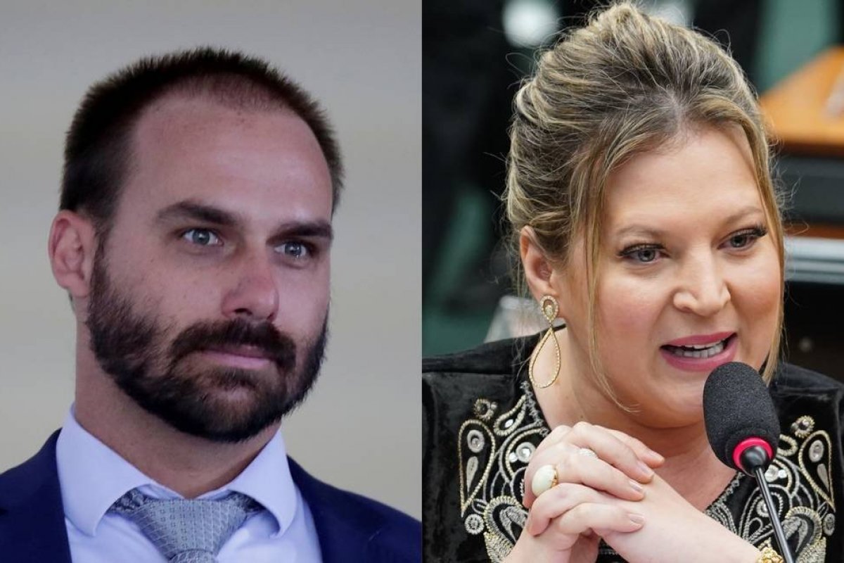 Eduardo Bolsonaro e Joice Hasselmann trocam acusações nas redes sociais