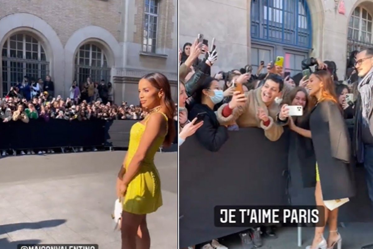 Veja vídeo! Anitta é recebida por multidão em desfile da Valentino em Paris