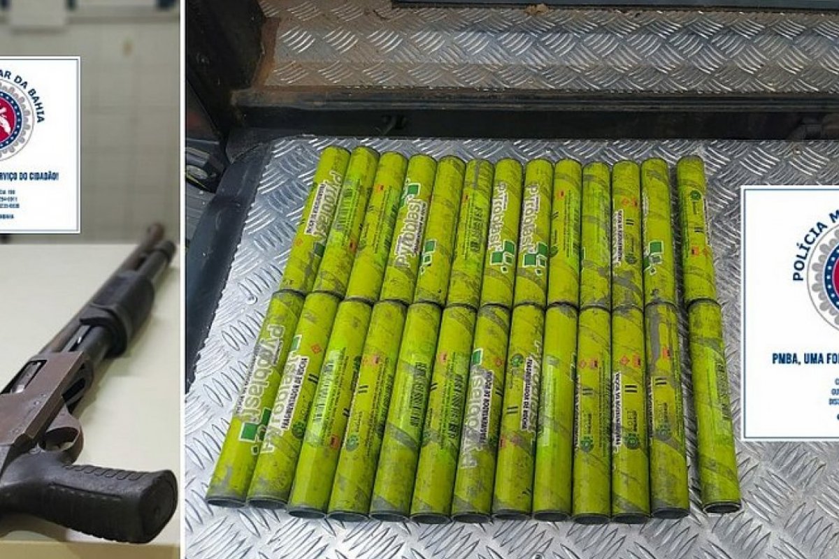 Homem é preso portando 28 explosivos, em Itaberaba