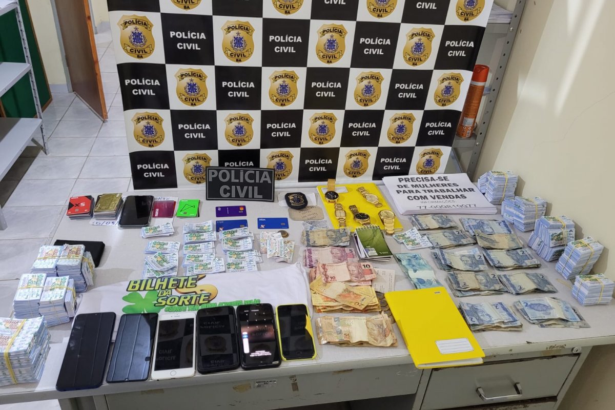 Quadrilha especializada em golpes do bilhete falso é presa no interior da Bahia