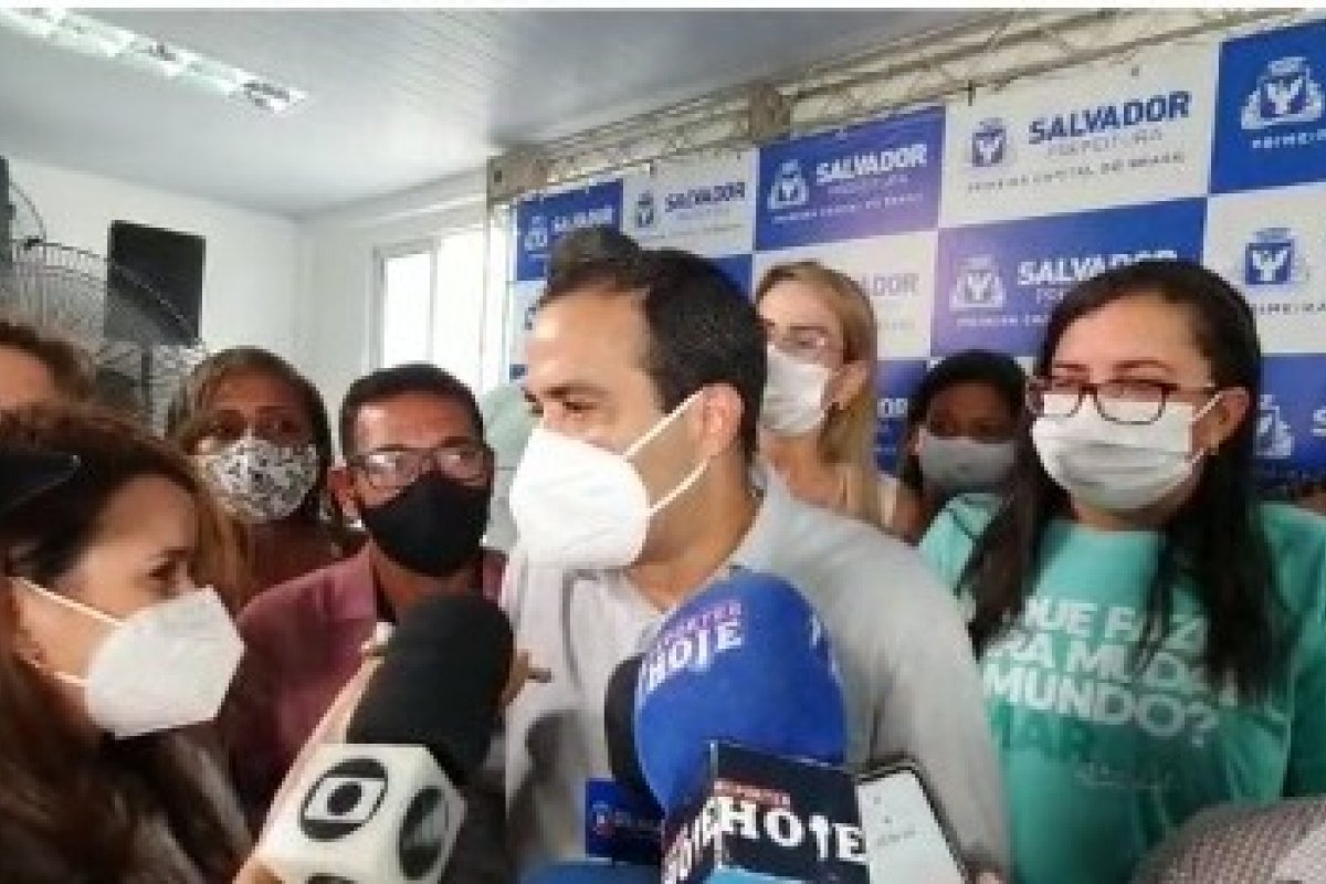 Caso tenha aval do Estado, Bruno Reis diz que vai desobrigar uso de máscaras ‘imediatamente’