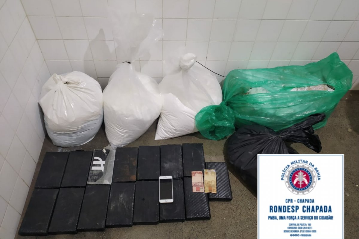 Rondesp Chapada apreende 122 kg de cocaína em abordagem nesta sexta-feira (8)