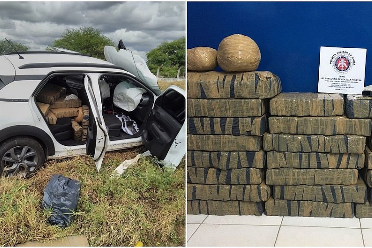 Polícia apreende mais de 247 quilos de maconha dentro de carro em Filadélfia, norte da Bahia