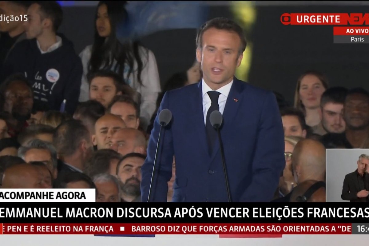 Emmanuel Macron é reeleito presidente da França 