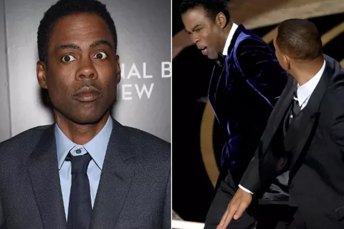 Chris faz piada sobre tapa que levou de Will Smith no Oscar