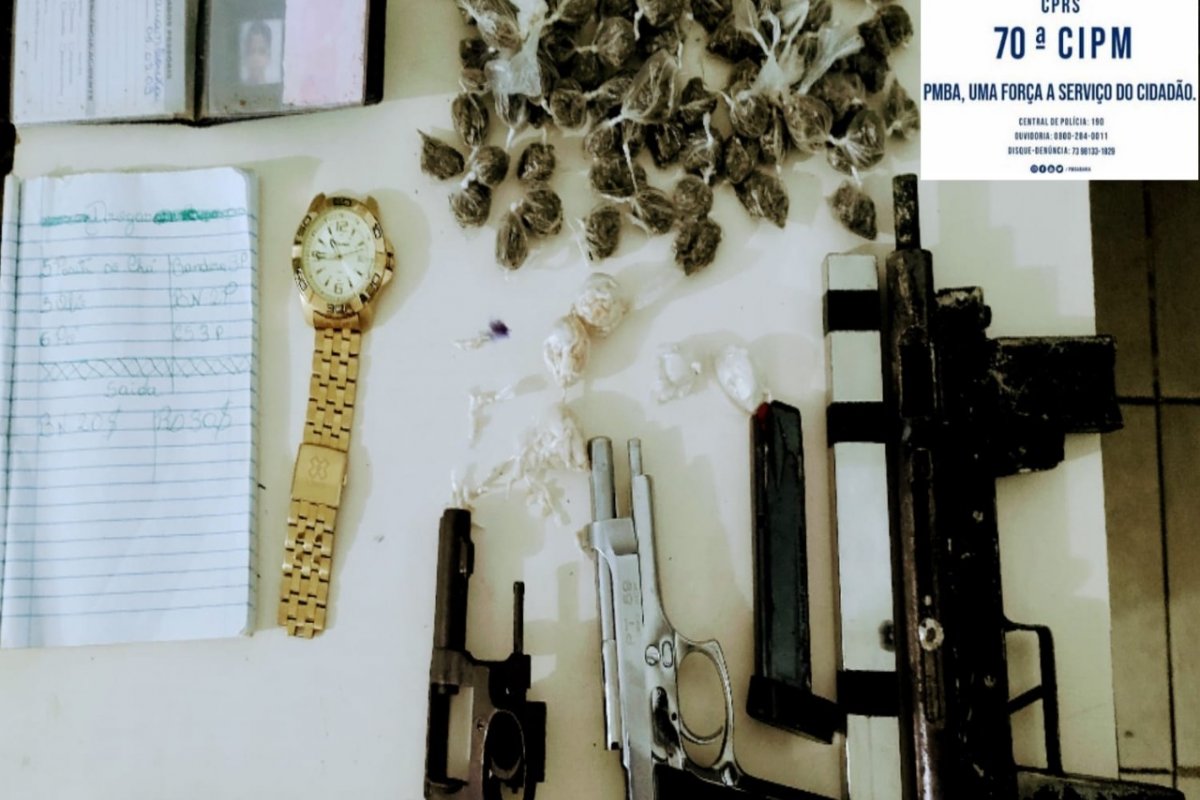 Mulher é flagrada com submetralhadora em Ilhéus