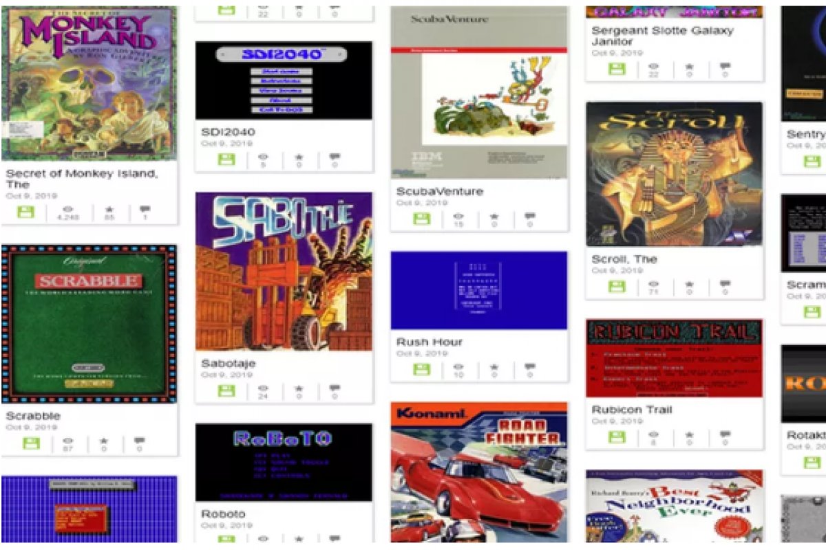 Site libera acesso a games antigos