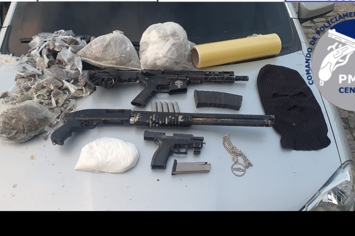 Fuzil é apreendido com suspeito de atirar em soldado da Polícia Militar
