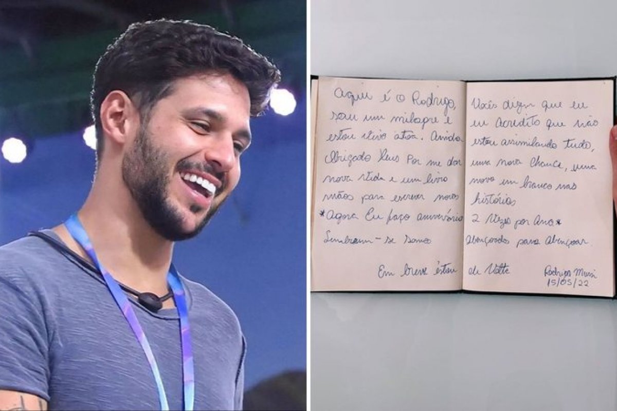 Ex-BBB Rodrigo Mussi escreve recado de próprio punho e causa comoção
