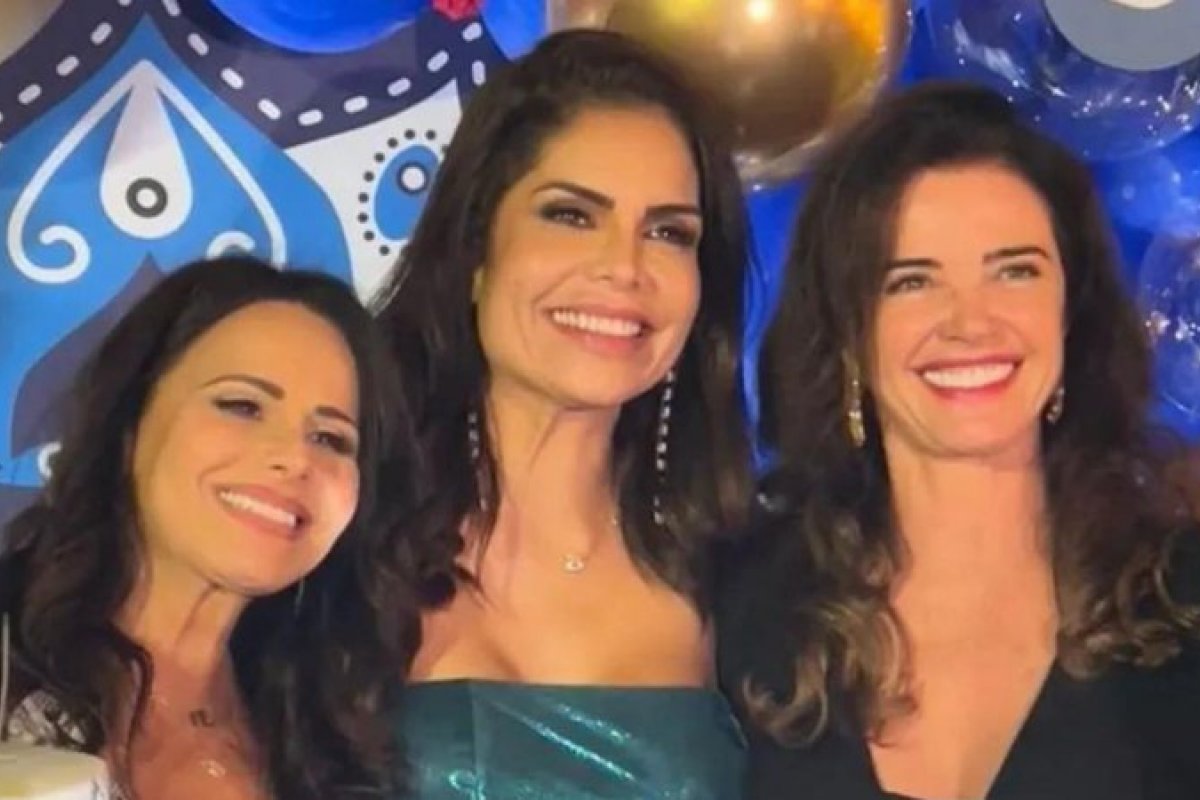 Rainhas! Viviane Araújo, Luma de Oliveira e Raíssa Machado se encontram em aniversário