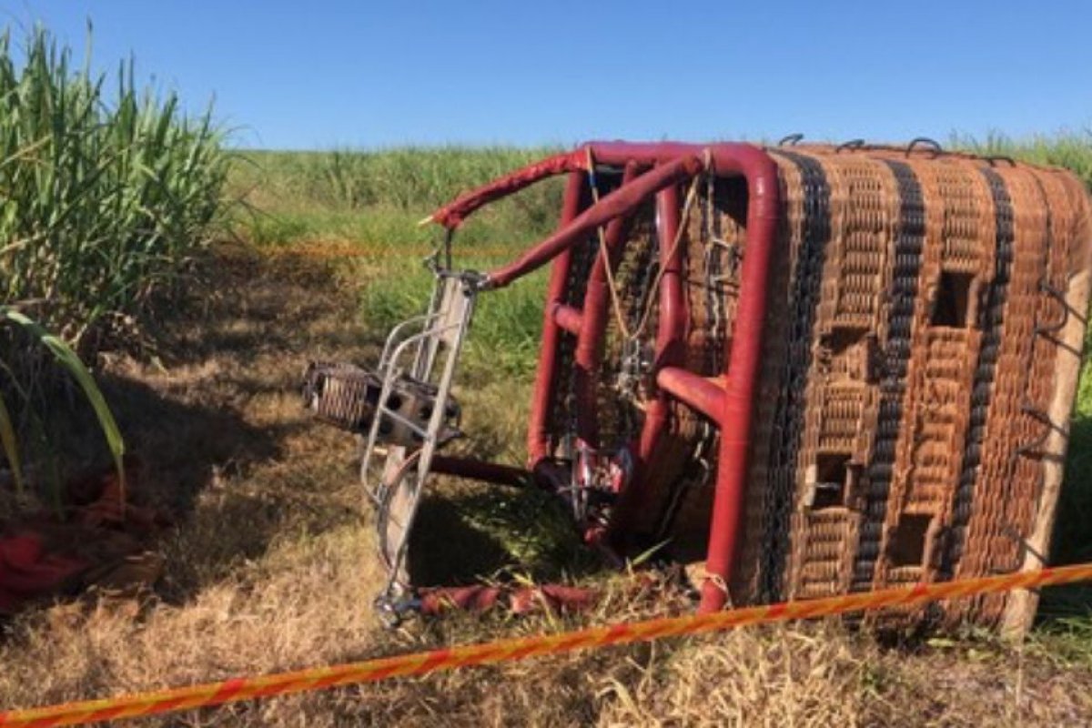 Três passageiros são arremessados de balão após rajada de vento em Porto Feliz (SP)