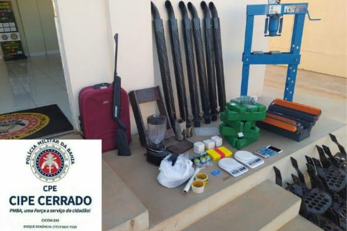 Laboratório de drogas é desmontado pela Cipe Cerrado em LEM