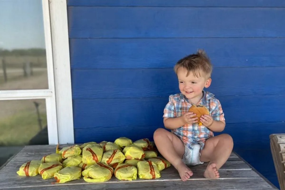 Criança de 2 anos pede 31 cheeseburgers após mãe deixar celular desbloqueado