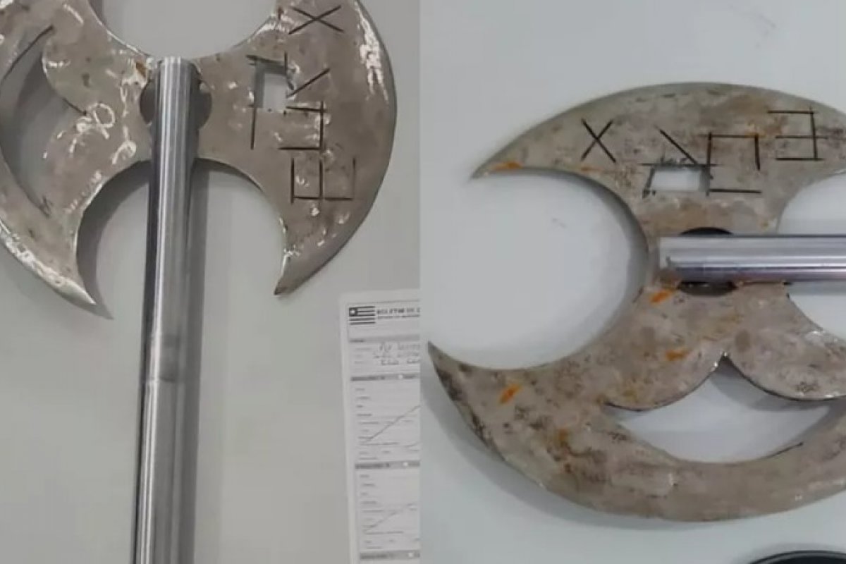 Machado com características 'viking' é apreendido dentro de ônibus em São Luís