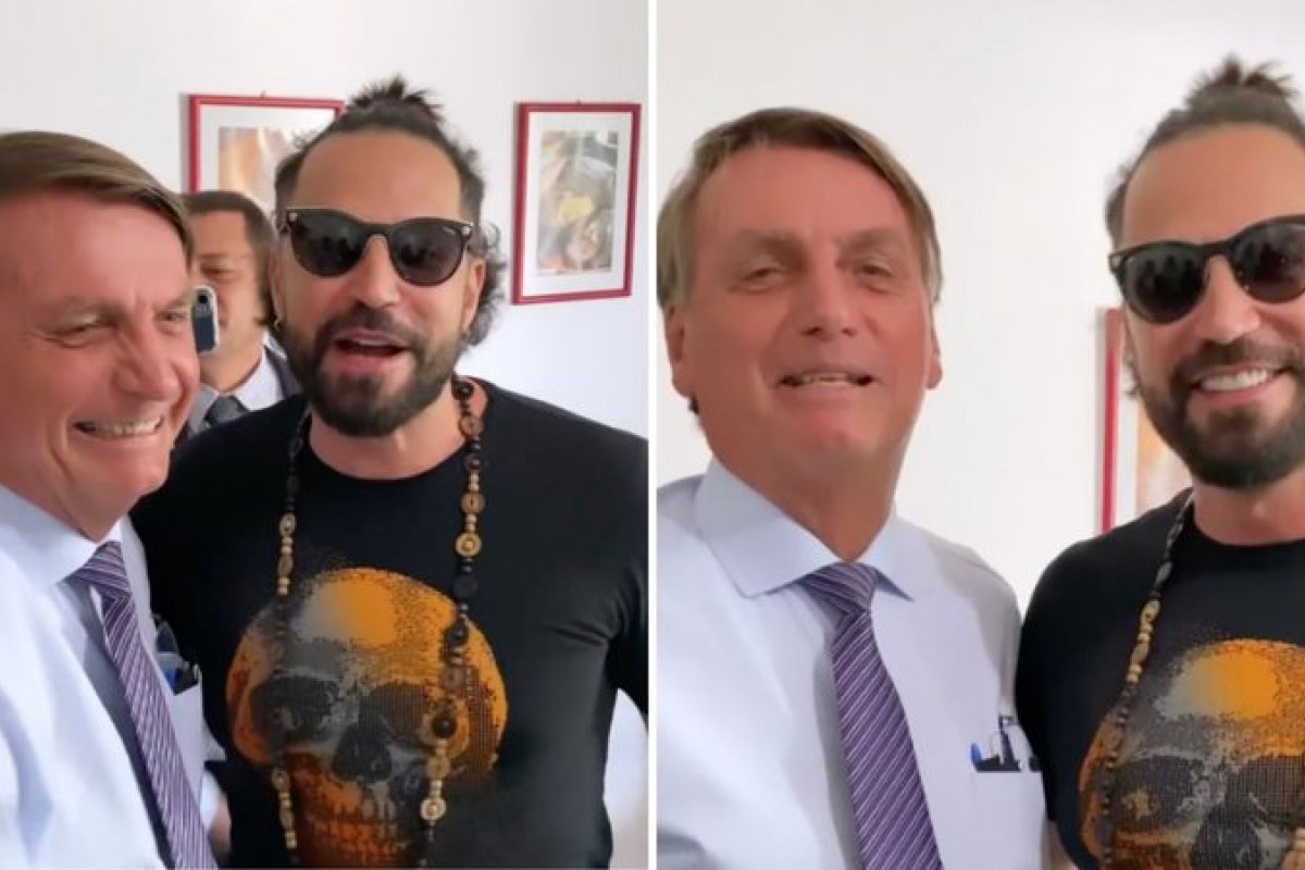 Latino almoça com Bolsonaro e grava vídeo. Assista;