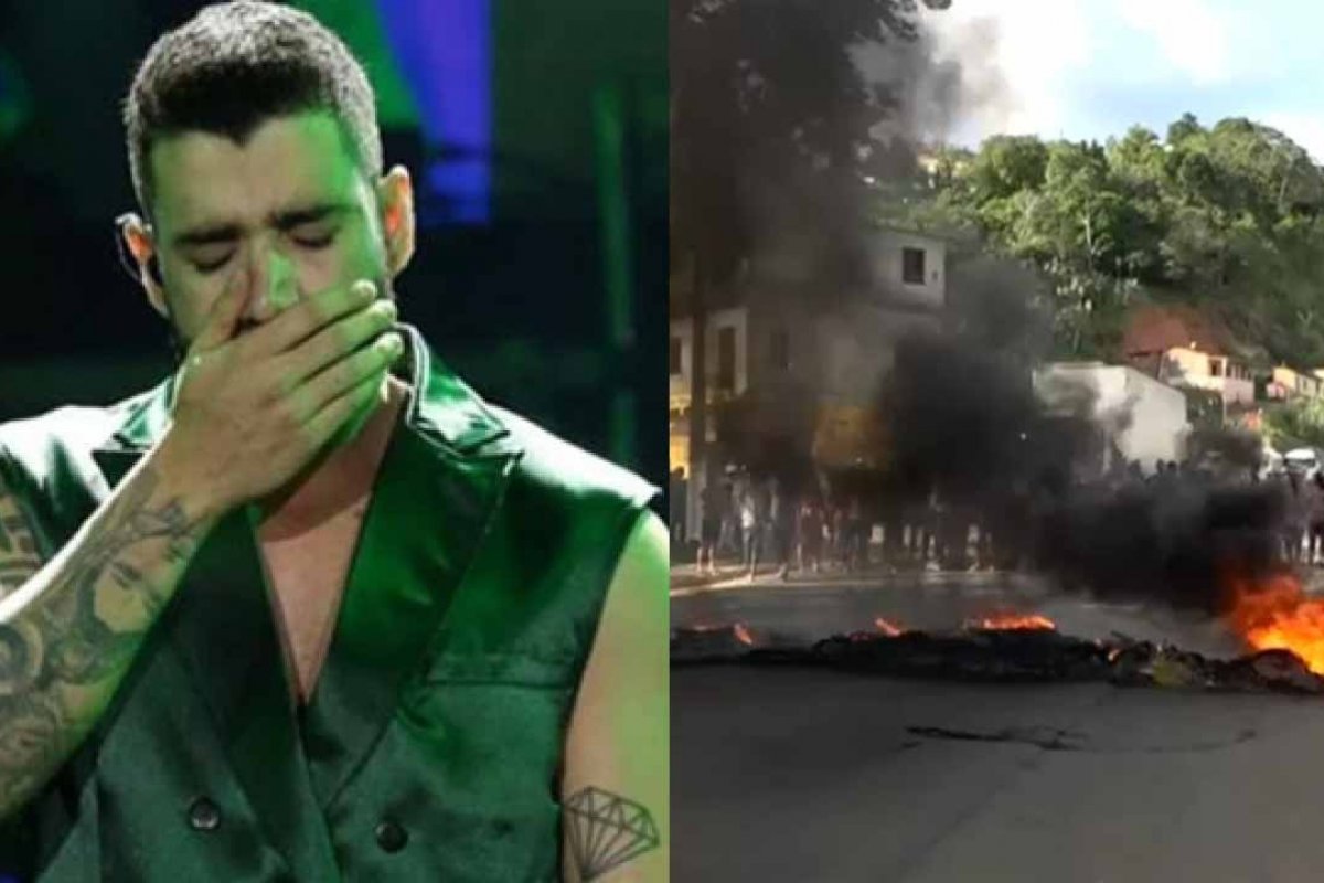 Show cancelado de Gusttavo Lima gera protesto com fogo em cidade baiana!